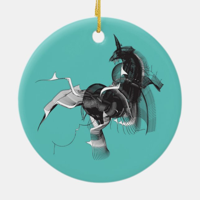 Digital Unicorn Keramikornament (Hinten)