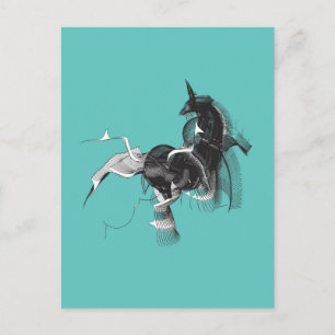 Digital Unicorn Postkarte