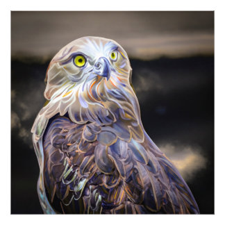 Digital verbesserte Ölfarbe eines kurz gezackten B Fotodruck