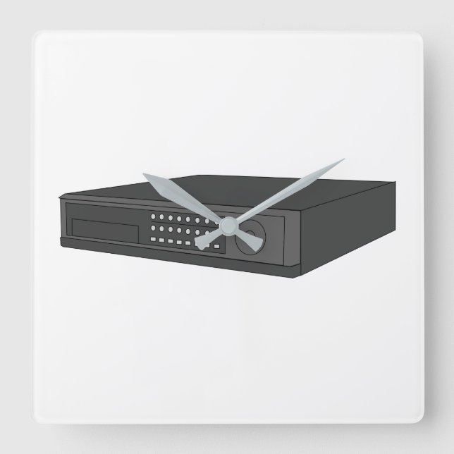 Digital Video Recorder Quadratische Wanduhr (Vorderseite)