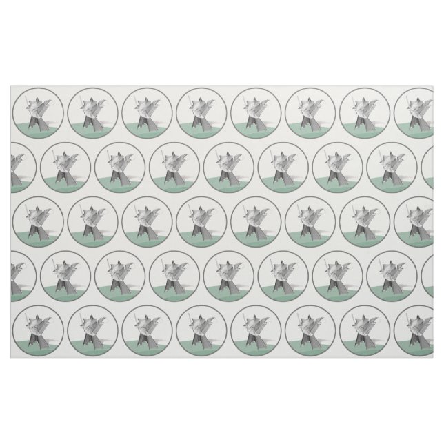 Digital Warrior Figure Circle Pattern Stoff (Fat Quarter (45,7 x 55,9 cm))