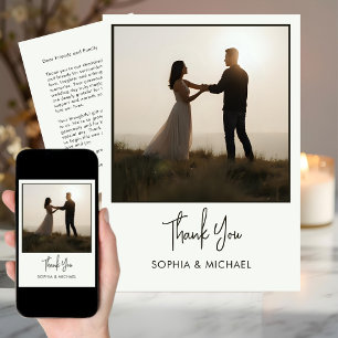 Digital Wedding Vielen Dank für Ihr modernes minim Einladung