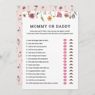 Digital Wildflower Baby Shower Mommy oder Daddy Ga Einladung