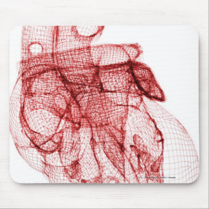 Digital wireframe des menschlichen Herzens Mousepad