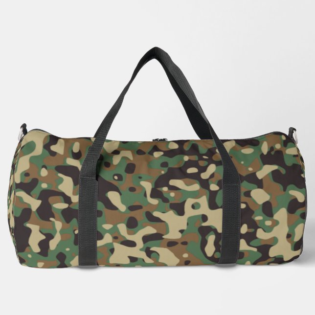 Digital Woodland Military Camouflage Pattern Duffle Bag (Vorderseite)