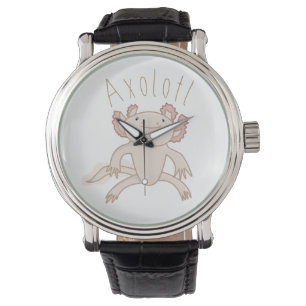 Digitalaxolotl-Illustration, süßes Tier Armbanduhr