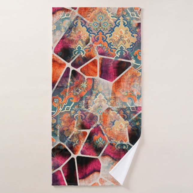 Digitaldruck Textil-Muster Tapete farbig Badehandtuch (Badehandtuch)