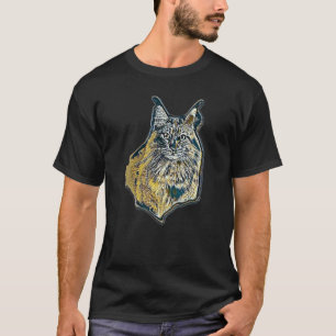 Digitale abstrakte Katze 11 T-Shirt