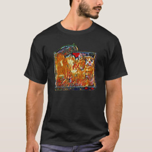 Digitale abstrakte Katze 19 T-Shirt