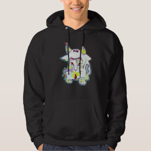 Digitale abstrakte Katze 35 Hoodie