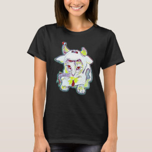 Digitale abstrakte Katze 35 T-Shirt
