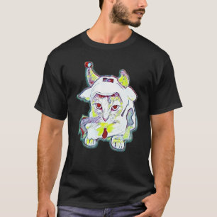 Digitale abstrakte Katze 35 T-Shirt