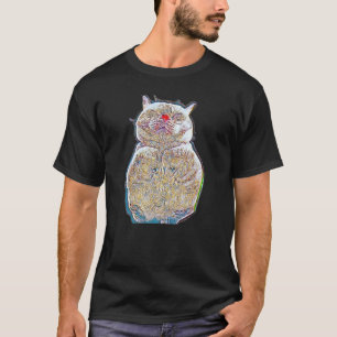 Digitale abstrakte Katze 37 T-Shirt