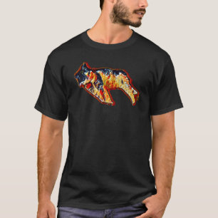 Digitale abstrakte Katze 4 T-Shirt
