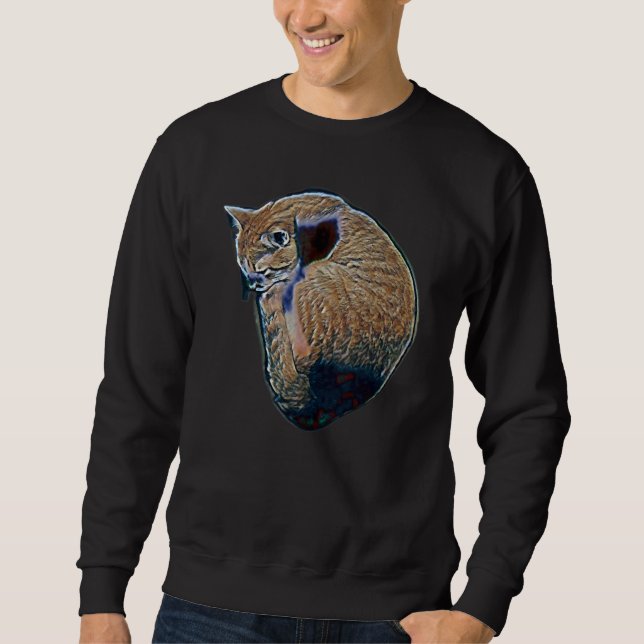Digitale abstrakte Katze 55 Sweatshirt (Vorderseite)
