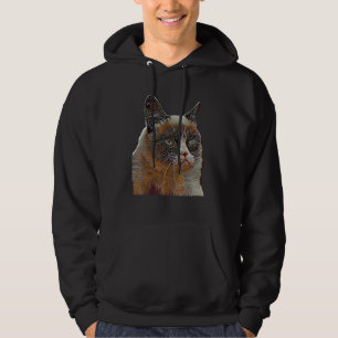 Digitale abstrakte Katze 57 Hoodie