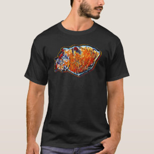 Digitale abstrakte Katze 5 T-Shirt