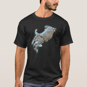 Digitale abstrakte Katze Malerei 28 T-Shirt