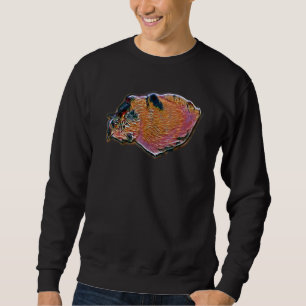 Digitale abstrakte Katze Malerei 40 Sweatshirt