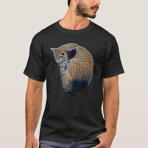Digitale abstrakte Katze Malerei 55 T-Shirt