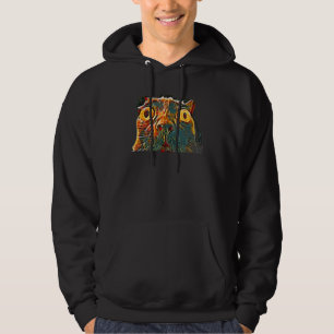 Digitale abstrakte Katze Malerei 58 Hoodie