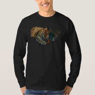 Digitale abstrakte Katze Malerei 82 T-Shirt