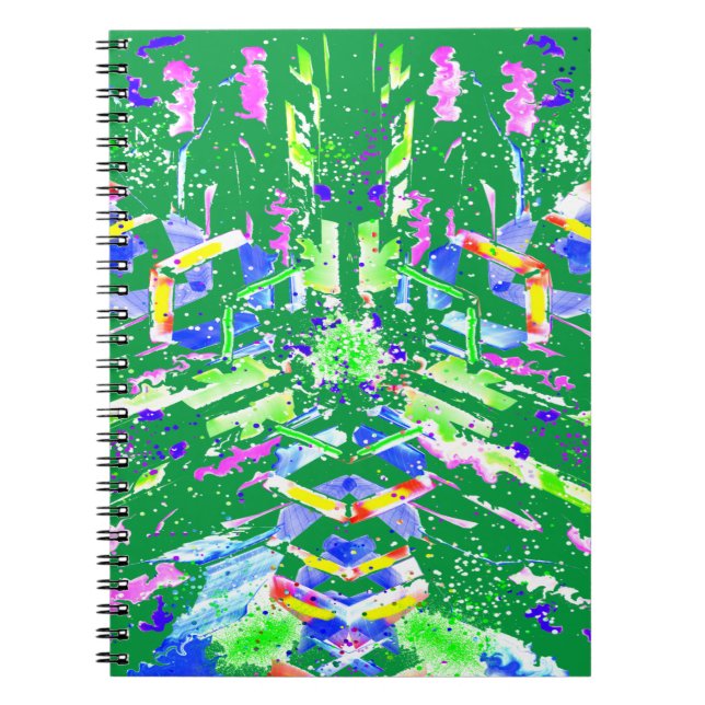 Digitale abstrakte Kunst nennen wir sie Chaos Notizblock (Vorderseite)