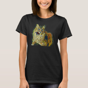 Digitale abstrakte Malerei einer Katze 25 T-Shirt
