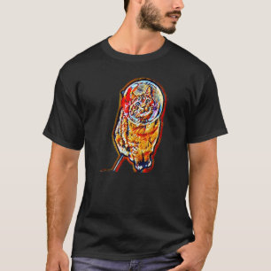 Digitale abstrakte Malerei einer Katze 2 T-Shirt