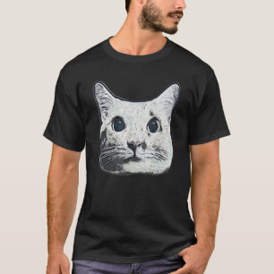 Digitale abstrakte Malerei einer Katze 3 T-Shirt
