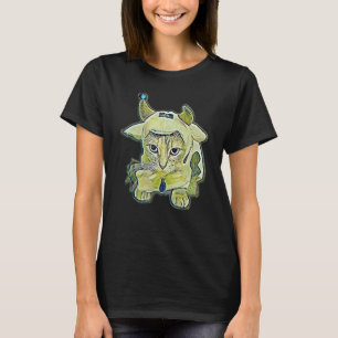 Digitale abstrakte Malerei einer Katze 8 T-Shirt