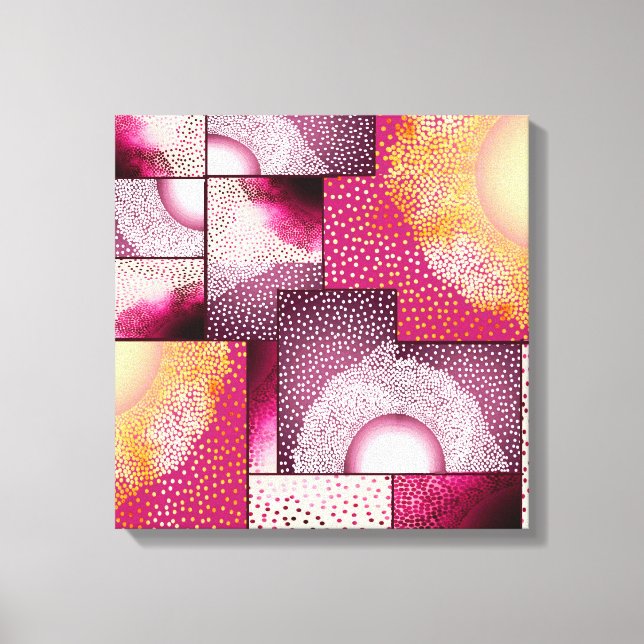 Digitale Abstrakte Stipple Art Leinwand (Vorderseite)
