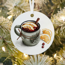 digitale Aquarellbild eines gemütlichen Winters m Ornament Aus Metall