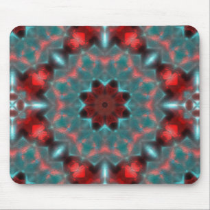 Digitale Ausrüstung hammert Glas rot und zyanisch Mousepad