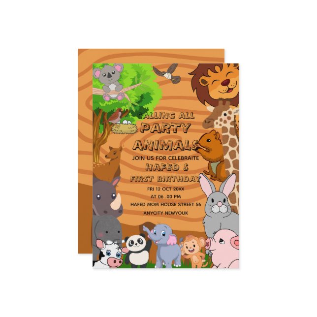 Digitale Bearbeitbare Aufforderung zur Einladung a (Vorderseite/Rückseite Beispiel)