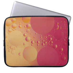 Digitale Blase in Rosa und Orange Laptopschutzhülle