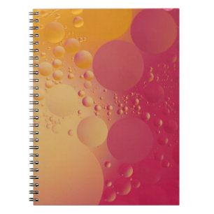 Digitale Blase in Rosa und Orange Notizblock