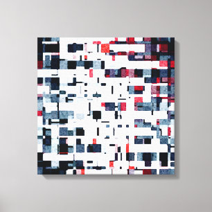 Digitale Blöcke Leinwanddruck