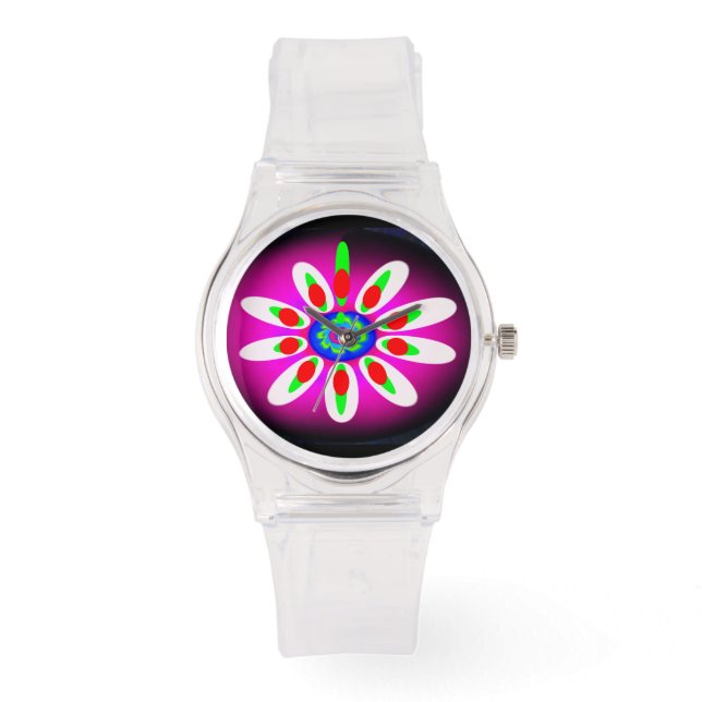 Digitale Blume Armbanduhr (Vorderseite)