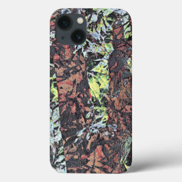 Digitale Blume mit Baumstruktur iPhone 13 Hülle