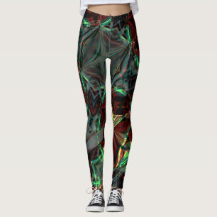 Digitale Blume mit metallischen oder kristallinen Leggings