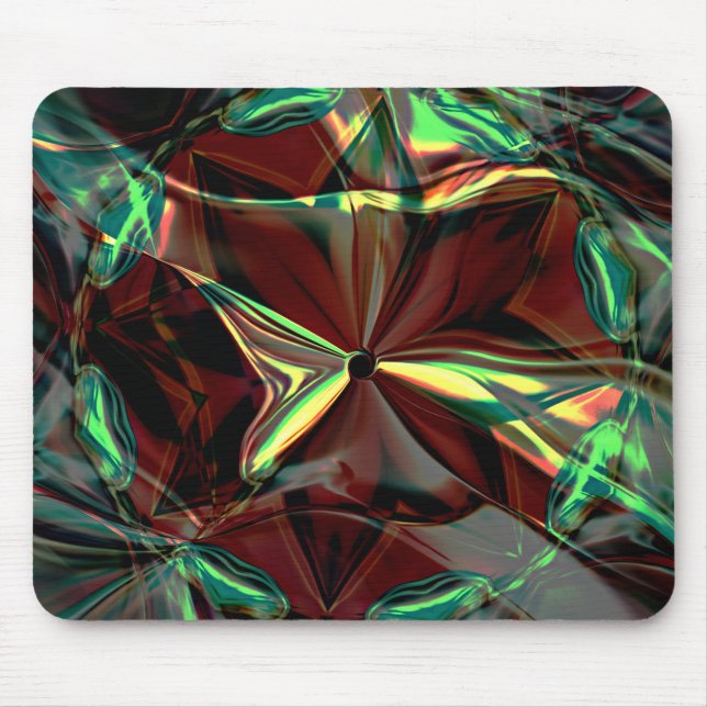 Digitale Blume mit metallischen oder kristallinen  Mousepad (Vorne)