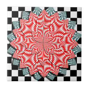 Digitale Blume von Kenneth Yoncich Fliese