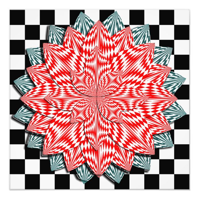 Digitale Blume von Kenneth Yoncich Fotodruck (Vorne)