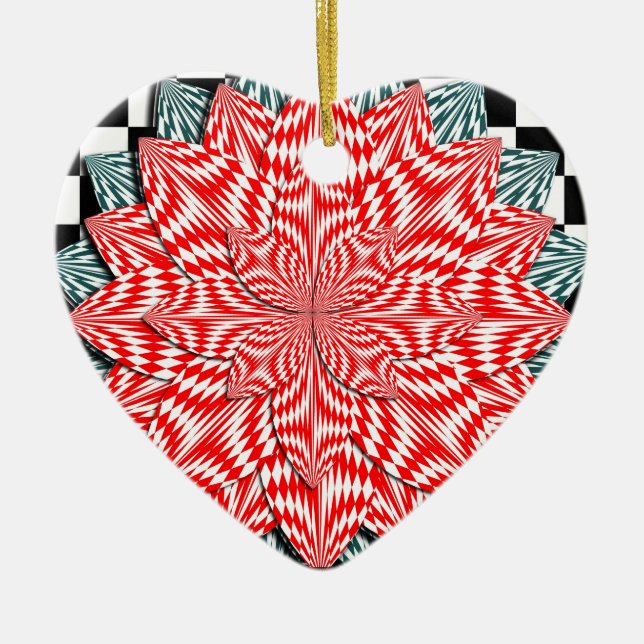 Digitale Blume von Kenneth Yoncich Keramikornament (Vorne)