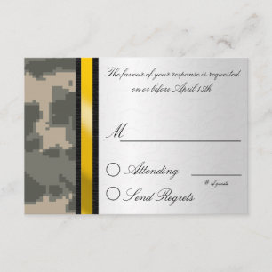 Digitale Camouflage-Antwortkarte RSVP Karte
