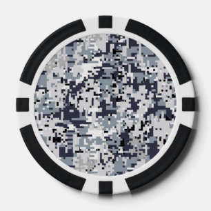 Digitale Camouflage-Dekoration im urbanen Stil Pokerchips