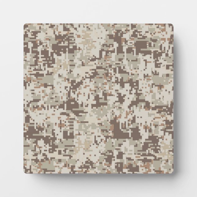 Digitale Camouflage im Wüstenstil Fotoplatte (Vorderseite)