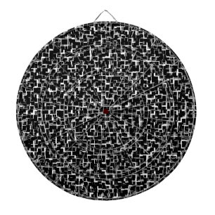 Digitale Camouflage Schwarz-weiß-gelbes Muster Dartscheibe