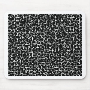 Digitale Camouflage Schwarz-weiß-gelbes Muster Mousepad